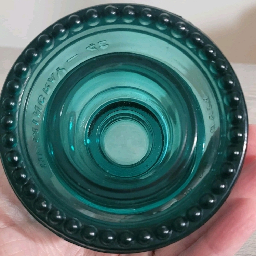 Antique Hemingway Blue/Aqua Glass Insulator Made in the USA - Picture 4 of 4